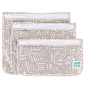 Bumkins Travel Bag SET OF 3 SIZES Toiletry Travel TSA Diaper Bag Zip Pouch